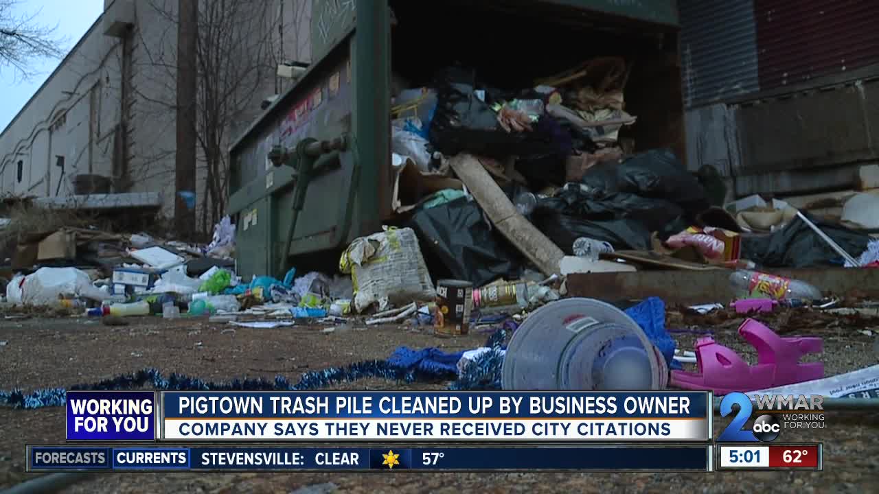 Pigtown trash pile cleaned up by business owner