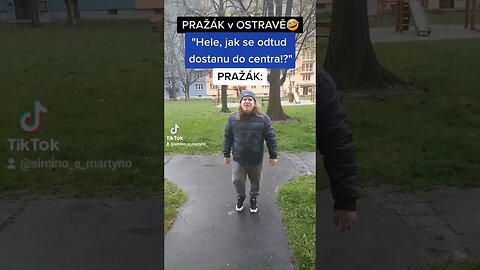 PRAŽÁK se ptá na cestu OSTRAVAKA v OSTRAVĚ #funny #shorts #cz