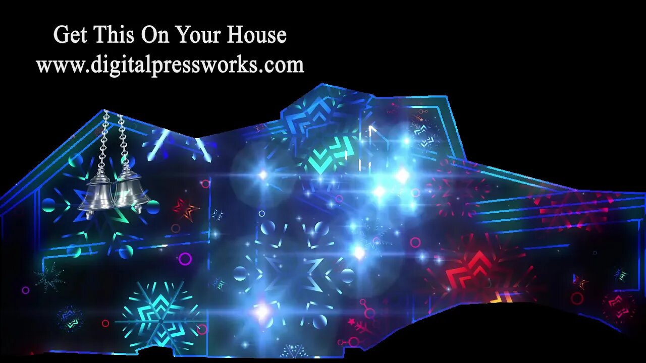 Carol of The Bells Christmas House Projection Video Sample