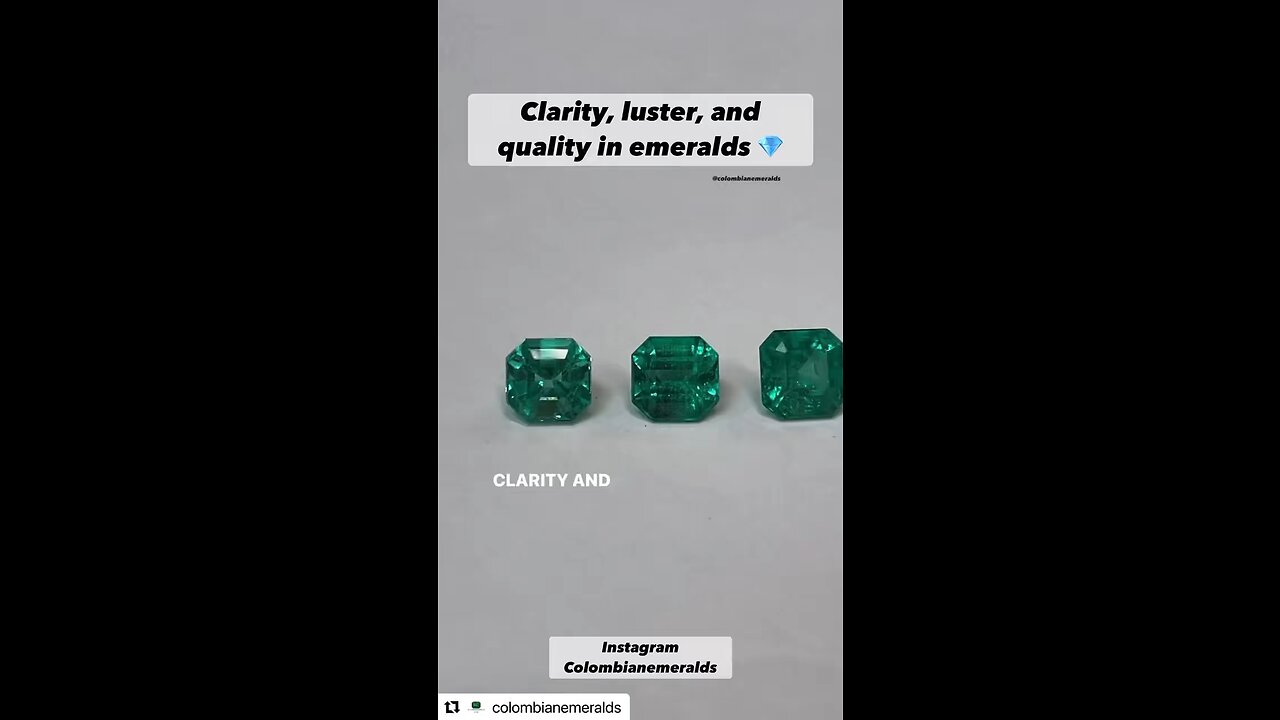 The difference and examples between clarity, cut and brilliance in emerald gemstones by experts