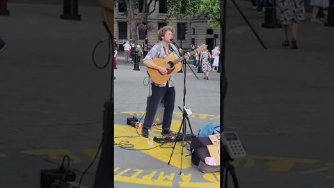 its time imagen dragones cover by busker Andrew duncan September 2022