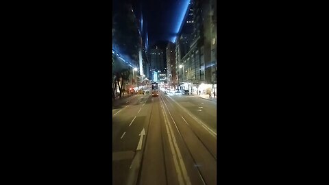 Enjoy traveling on tram in Hongkong