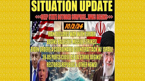 SITUATION UPDATE 10/2/24 - No way out, Iran & Israel Declare War, Missiles Strike Israel,WW3 Started