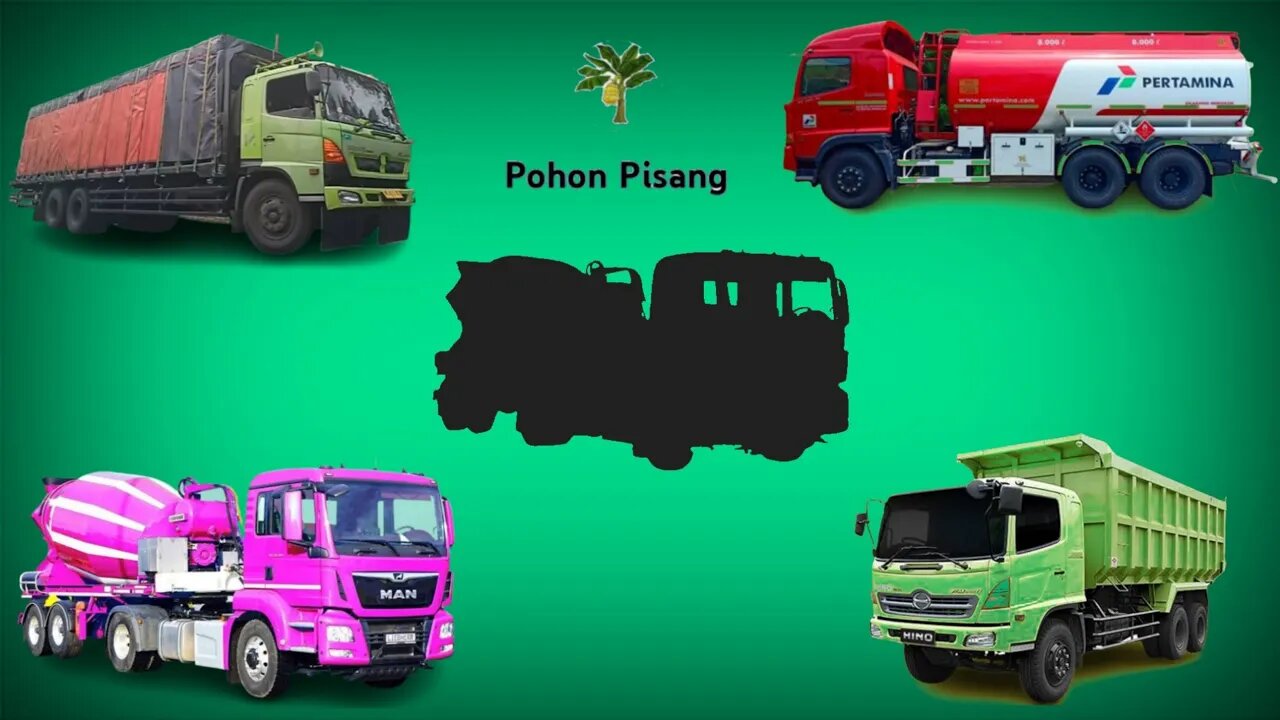 Menebak Gambar Truk Molen, Truk Tangki, Truk Tronton, Dump Truk
