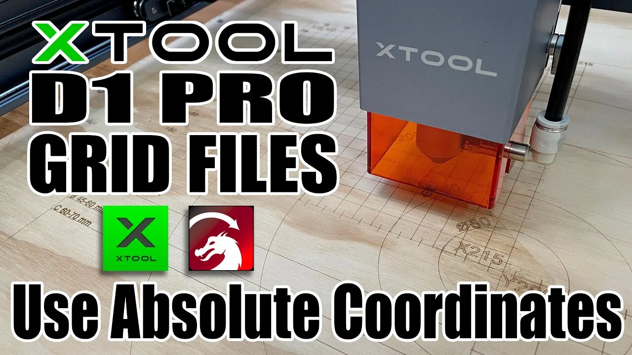 xTool D1 Pro Grid Files | Use Absolute Coordinates | Lightburn | xTool Creative Space