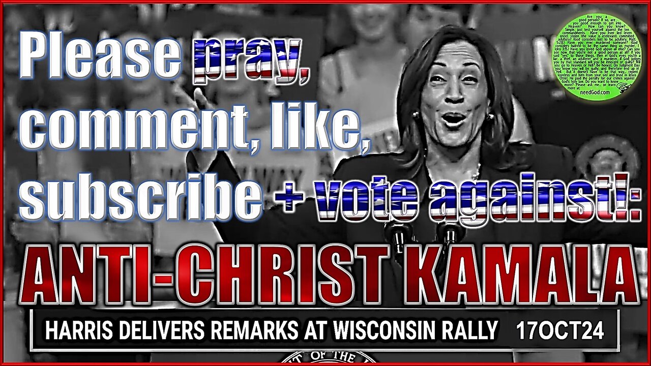 😠VOTE AGAINST ANTICHRIST KAMALA🚨 [15secs: AFTER MAN SHOUTS "JESUS IS LORD".] TO NOT VOTE, IS TO VOTE‼