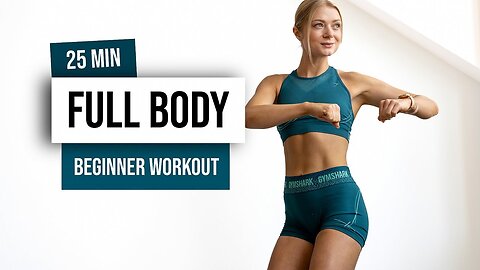 25 MIN FULL BODY HIIT for Beginners - No Equipment - No Repeat Home Workout