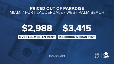 Rent in West Palm Beach, Fort Lauderale, Miami market up 57%, largest in nation