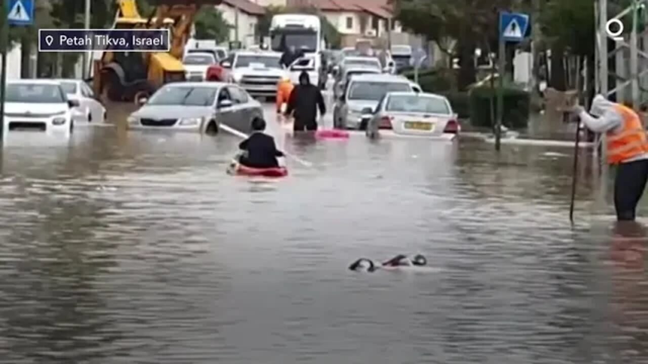 Heavy Rains Cause Severe Flooding in Central Israel