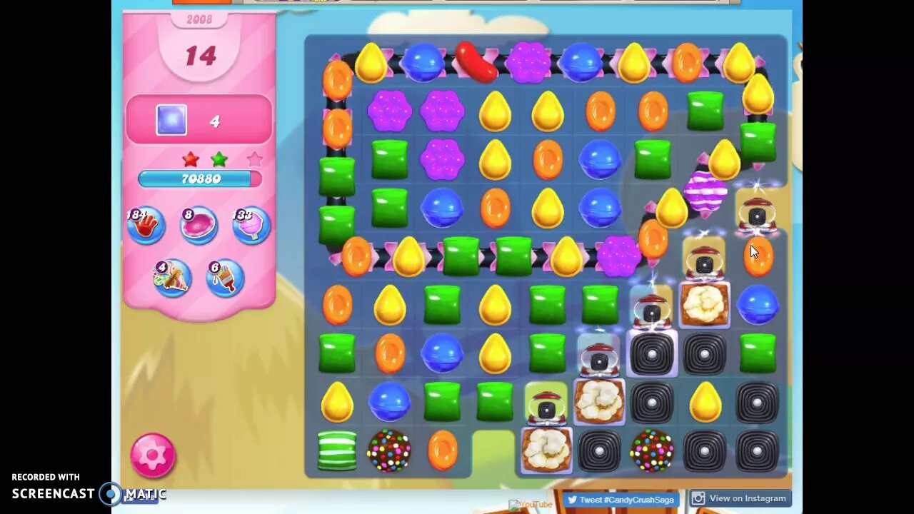 Candy Crush Level 2008 Audio Talkthrough, 3 Stars 0 Boosters