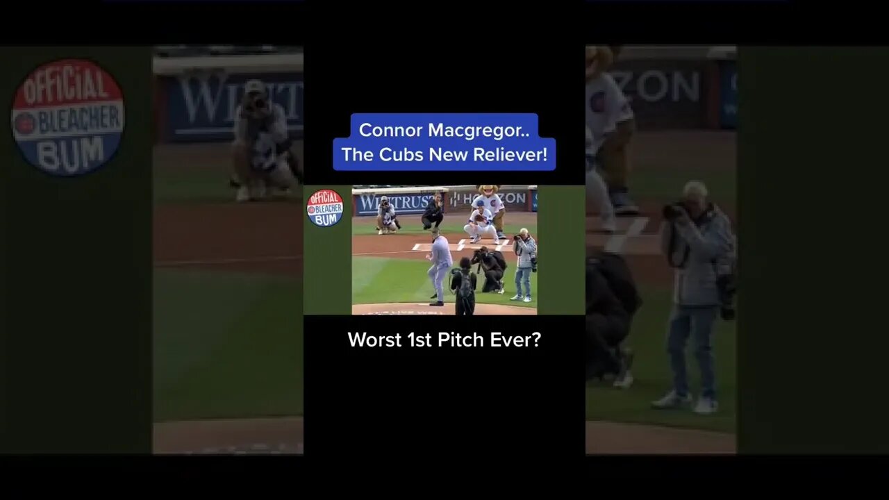 Connor McGregor Worst 1st Pitch Ever?! 😂🤣 #baseball #connormcgregor