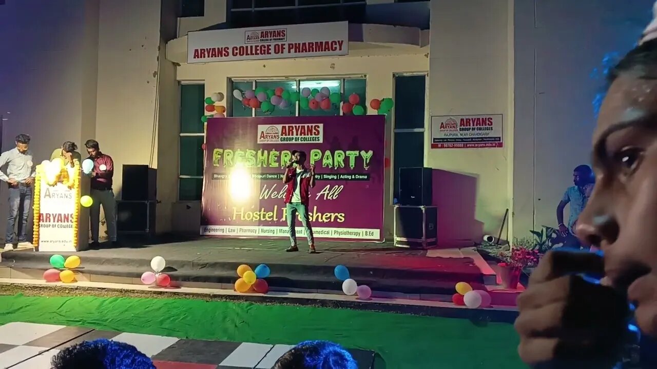 first time sing a song in aryans college of pharmacy// Chandigarh//#aryancollegeofpharmacy