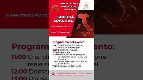 3° presentazione del Progetto Società Creativa