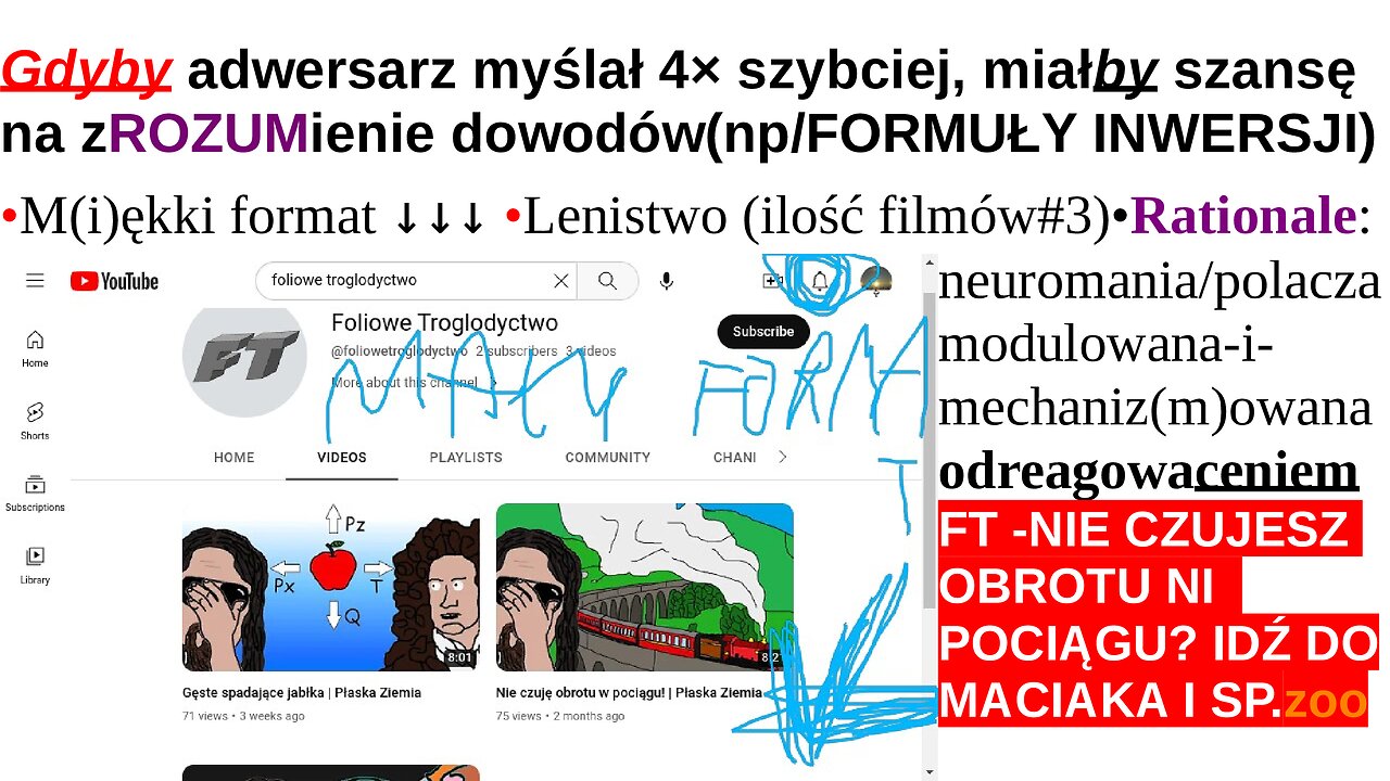 Gdyby adwersarz myślał 4× szybciej, miałby szansę na zROZUMienie dowodów(np/FORMUŁY INWERSJI)