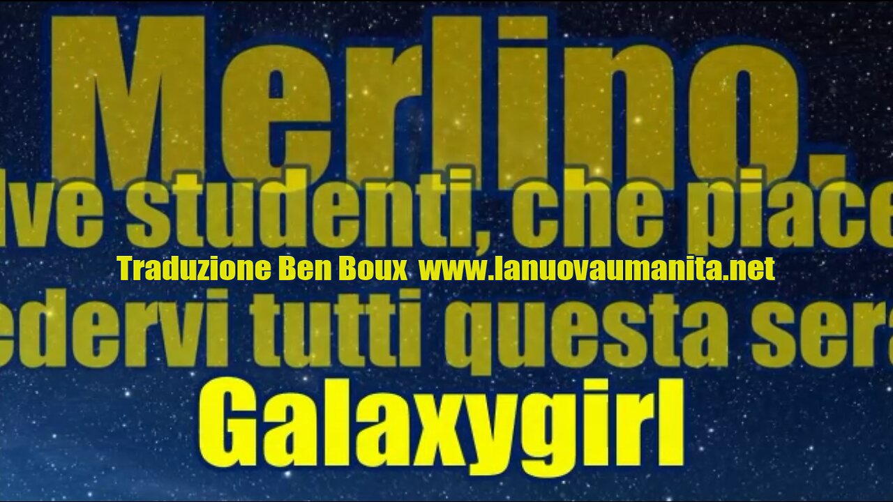 Merlino. Salve studenti, che piacere vedervi tutti questa sera!