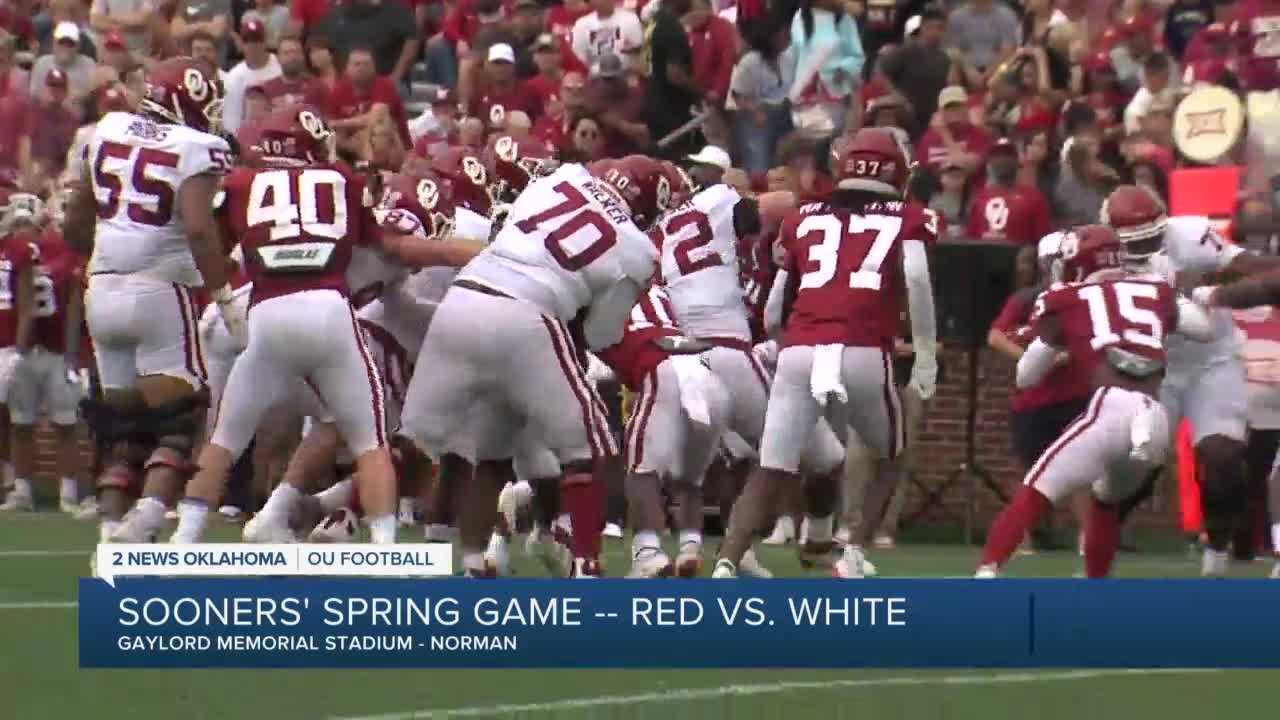 Record crowd of seventy-five thousand attends Sooner's spring game and Baker Mayfield statue dedication