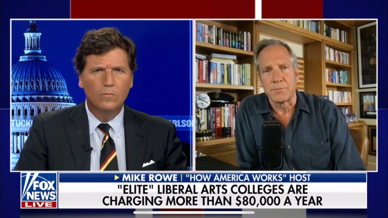 TUCKER CARLSON-4/6/23-MIKE ROWE I "HOW AMERICA WORKS" LENDING MONEY TO KIDS WHO CAN'T PAY IT BACK