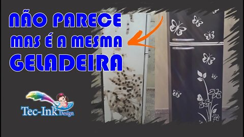 Como Fazer Envelopamento De Geladeira Enferrujada Com Adesivo Vinil/Contact. Minha Esposa Envelopou!