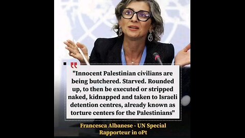 UN Special Rapporteur Francesca Albanese statement 100% True