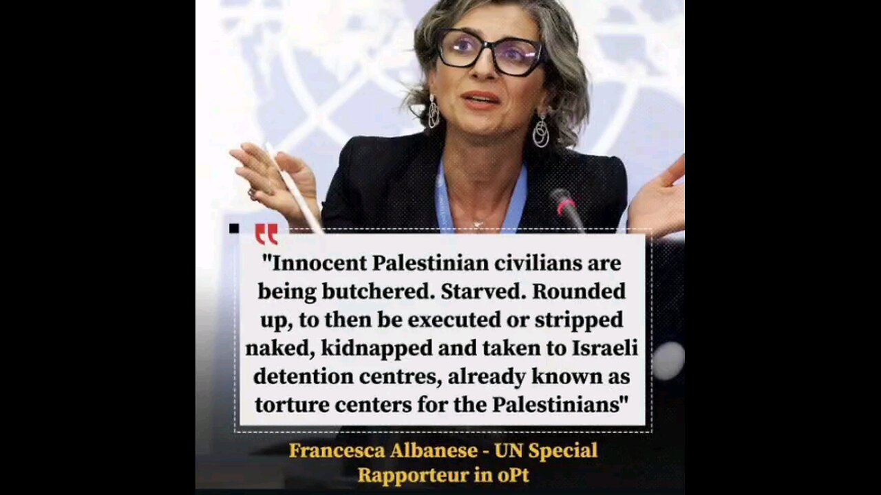 UN Special Rapporteur Francesca Albanese statement 100% True