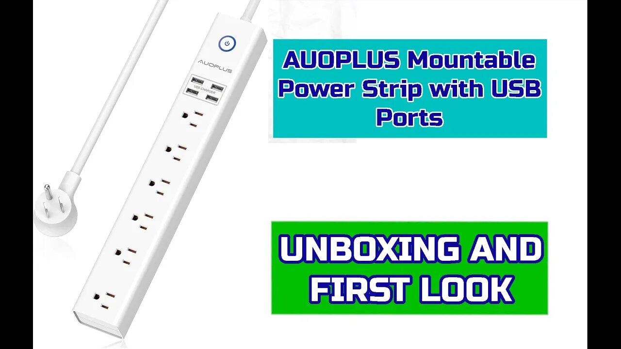 AUOPLUS Power Strip With USB Ports - 10 Ft