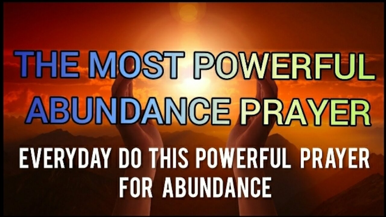 Powerful Abundance Prayer