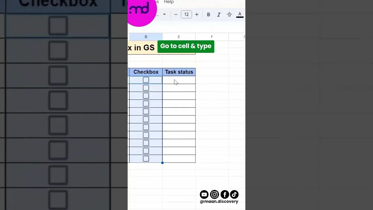 IF function in Google Sheets | Check Boxes #excel #shorts