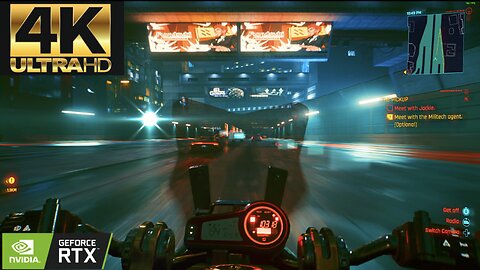 CYBERPUNK 2077 - NIGHT RIDE 4K - RAYTRACING - GAMEPLAY