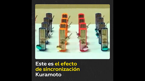 El increíble e hipnótico efecto de sincronización Kuramoto