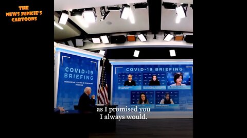 Biden's official video shows his theatrical stage from another angle.