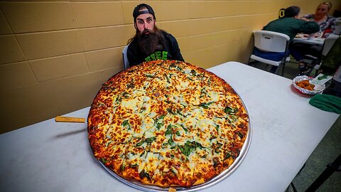 THIS $90 PIZZA CHALLENGE HAS ONLY BEEN BEATEN ONCE! | BeardMeatsFood