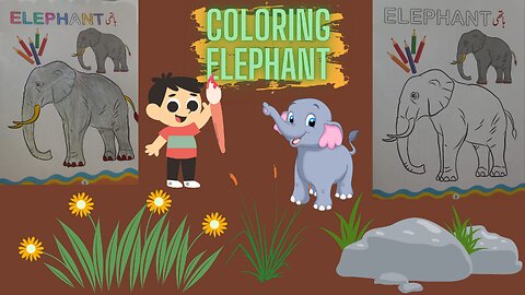 Fun Elephant Coloring Video for Kids 🐘 | Learn Colors and Have a Blast