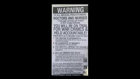 WARNING TO ALL MEDICAL PRACTITIONERS