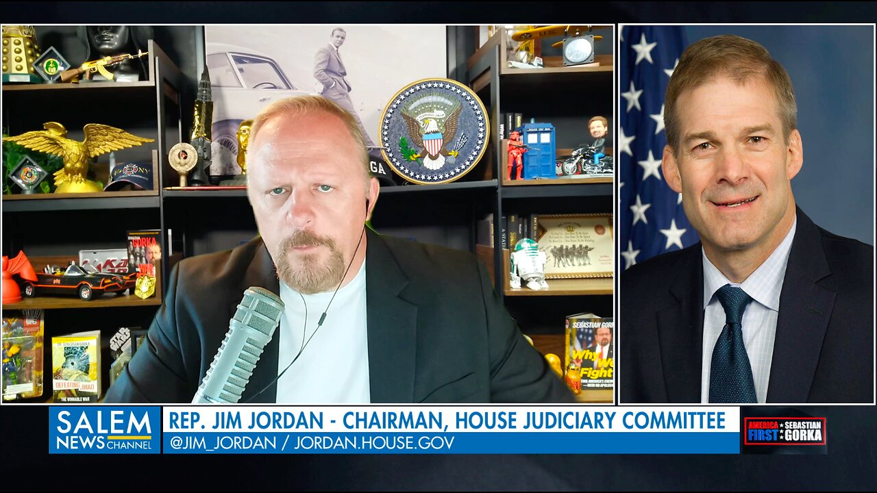 Rep. Jim Jordan on whistleblowers and censorship. Bob Frantz on AMERICA First
