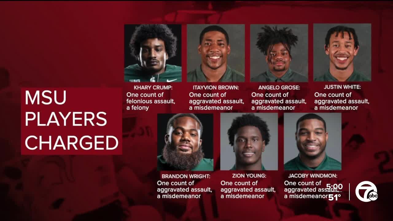 7 MSU players charged with assault in wake of Big House tunnel incident