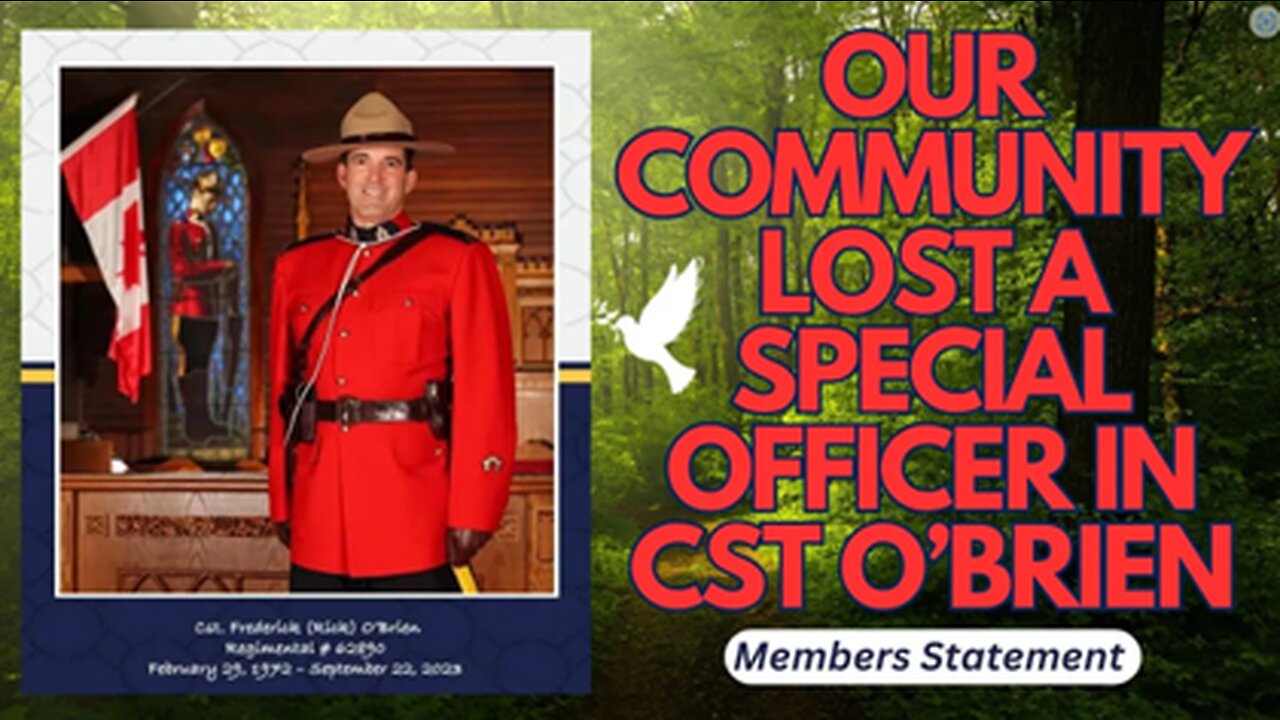 2023-09-25 Members Statement on the Death of RCMP Const. Rick O'Brien