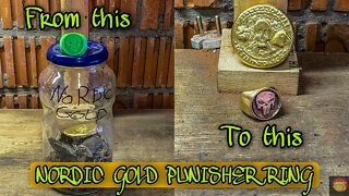 NORDIC GOLD PUNISHER RING FROM DROSS #devilforge #nordicgold