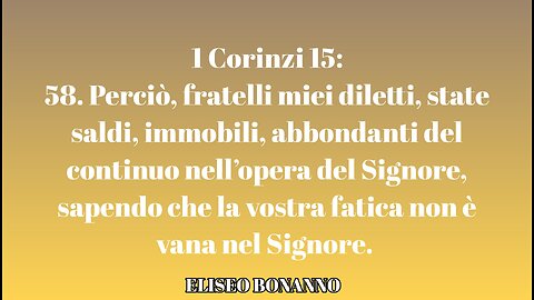 1 CORINTI 15 LA RESURREZIONE ELISEO BONANNO.