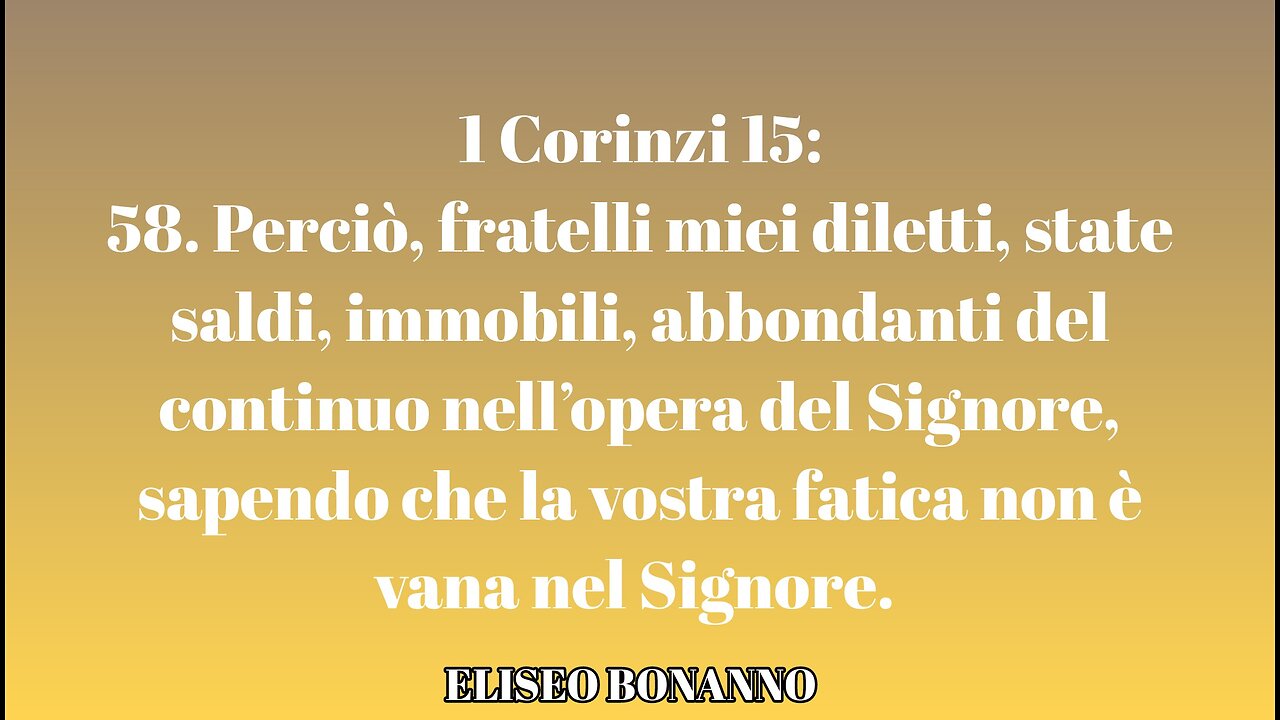 1 CORINTI 15 LA RESURREZIONE ELISEO BONANNO.