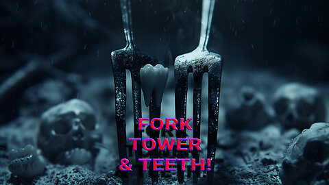Entity Builds Fork Tower - Includes Teeth! Crazy Sculpture! 🍴🦷