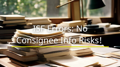 The Hidden Risks of Omitting the Consignee's Name and Address in the ISF