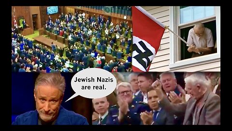 Canada Trudeau Nazi Celebration Ukraine Zelenskyy Inspires John Stewart Neighbor To Hang Swastika