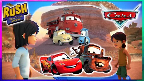 CARROS RUSH A DISNEY PIXAR ADVENTURE - MAT E MCQUEEN EM UMA CORRIDA INSANA