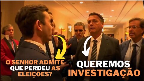 Repórter da NBC pergunta se Bolsonaro se sente responsável pelos ataques do dia 8 de janeiro.
