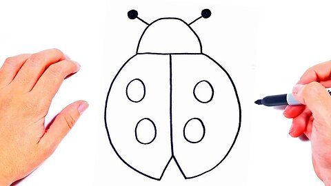 How to draw a lady bug, ladybug drawing, Drawing videos for kids