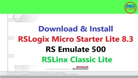 0058 - RSLogix Micro starter lite 8.3 - RS emulate - rslinx classic lite download