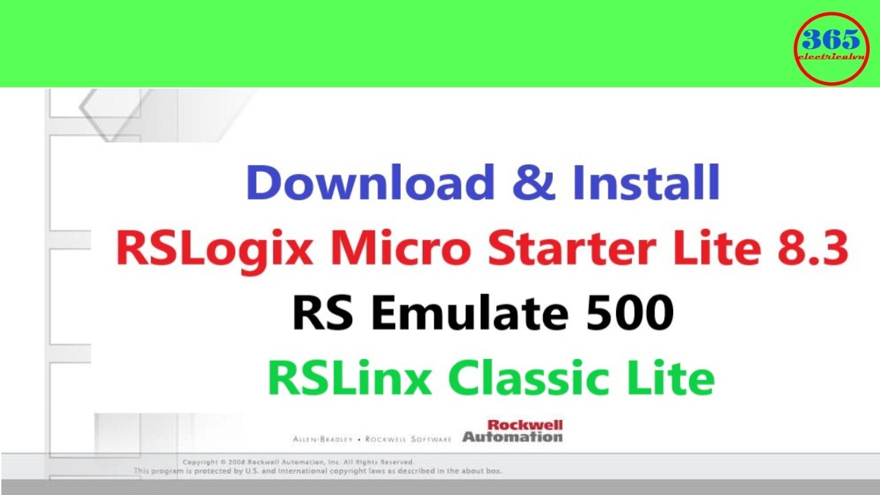 0058 - RSLogix Micro starter lite 8.3 - RS emulate - rslinx classic lite download