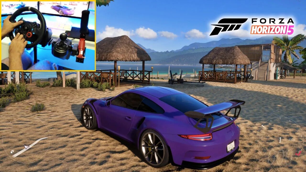 FORZA HORIZON 5 - PORSHE 911 GT3 RS ( Steering Wheel + Shifter ) Gameplay 4k