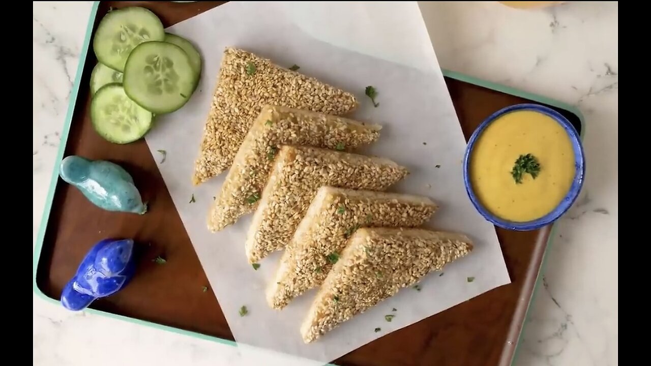 Sesame Chicken Toast Recipe