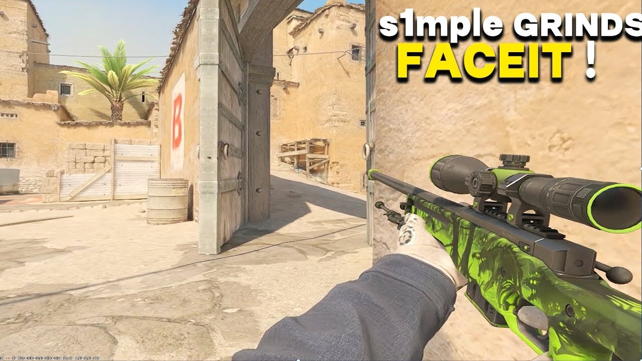 s1mple (20-5)⚡PLAYS FACEIT LVL 10 - (DUST2)